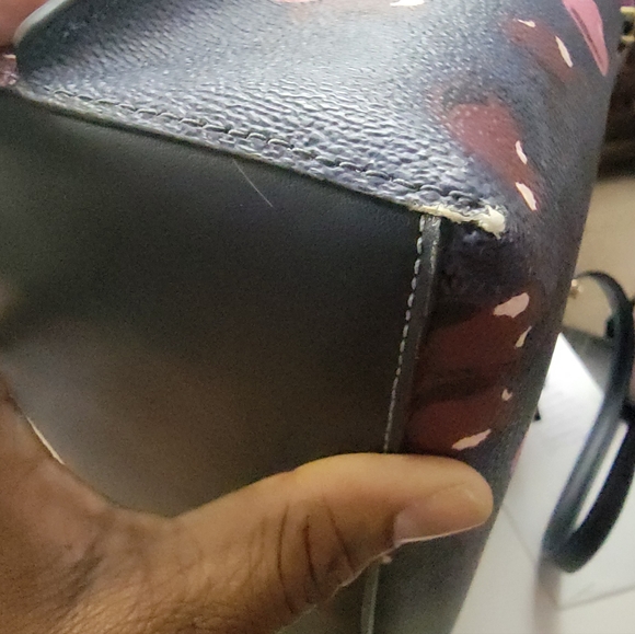 Coach Signature Cherry Mollie Tote - Dark Blue and Pink - Picture 7 of 7